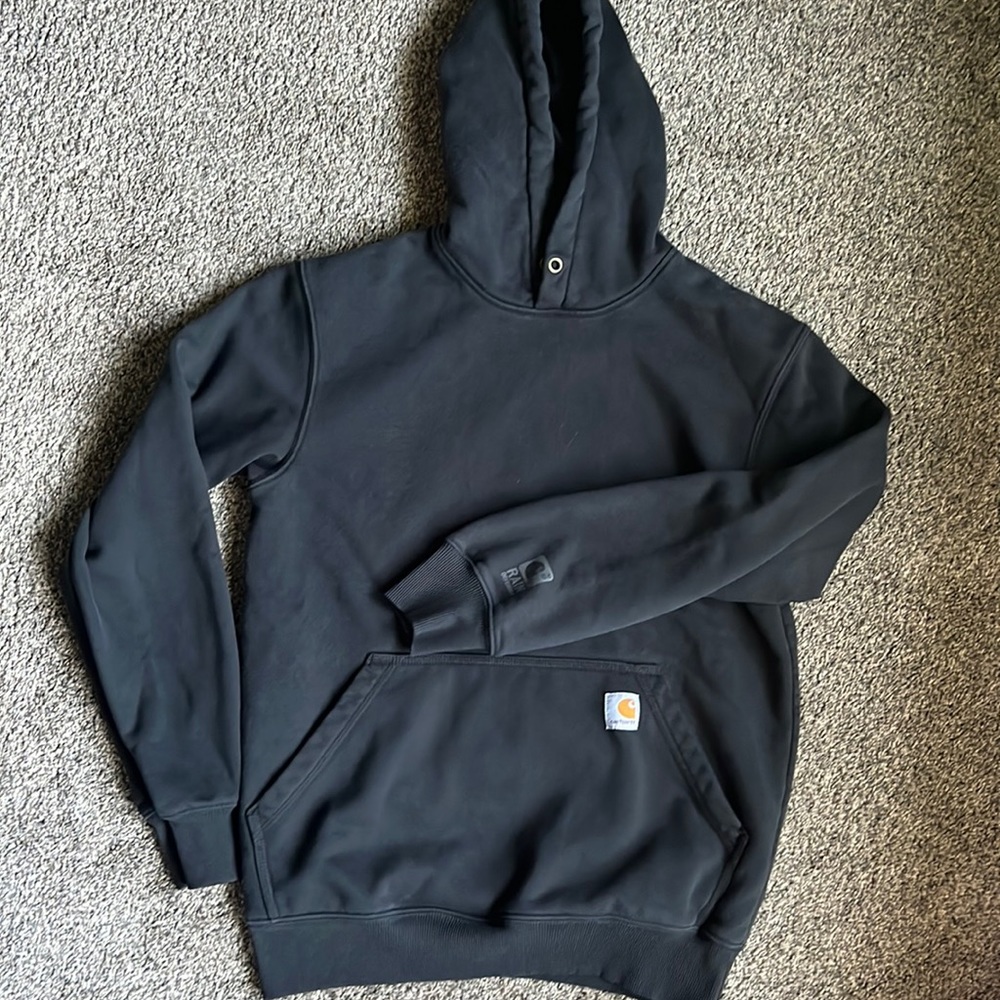 Carhartt black hoodie, size small, Rain Defender, kangaroo pocket